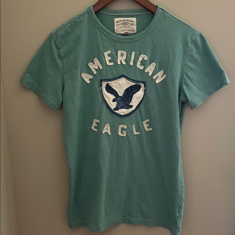 American Eagle Outfitters Teal Short Sleeve Tee